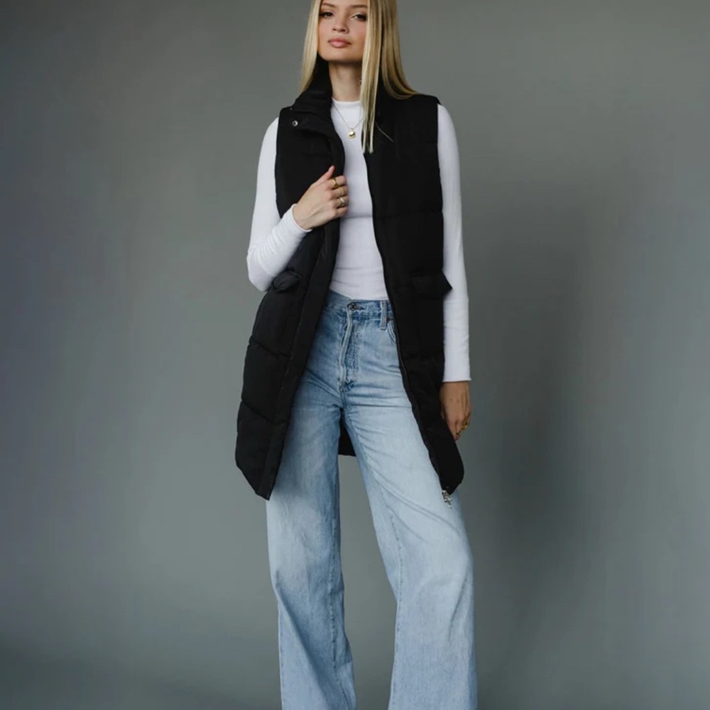 Panache Black Puffer Vest